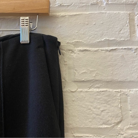 Diane Von Furstenberg || Pintucked Straight Leg Pants Wool Blend Black 8 - Picture 4 of 8